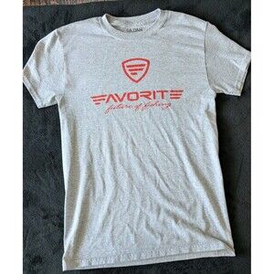Favorite Fishing T Shirt Short Sleeve Cotton Tee Outdoors Sports Gray Small